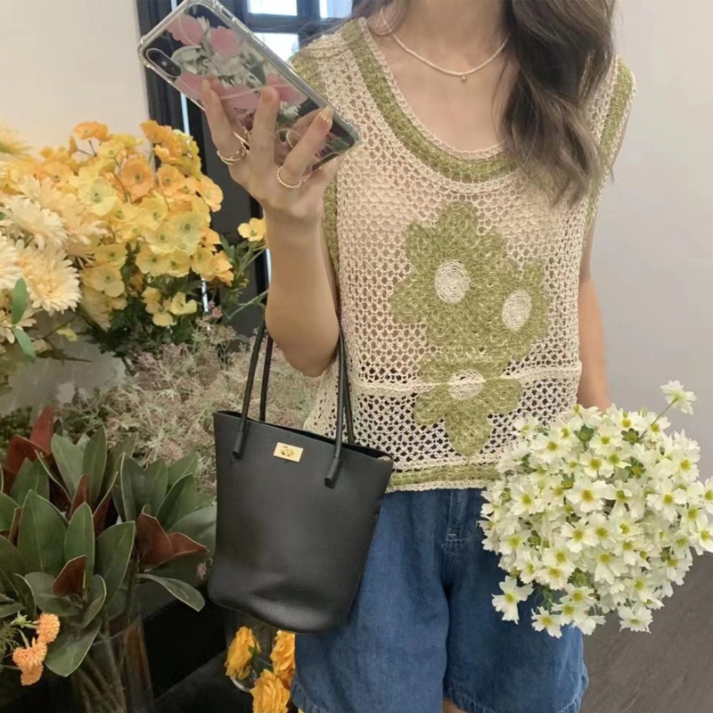 Áo Croptop Dệt Kim Sát Nách Cổ Tròn Thời Trang Cho Nữ