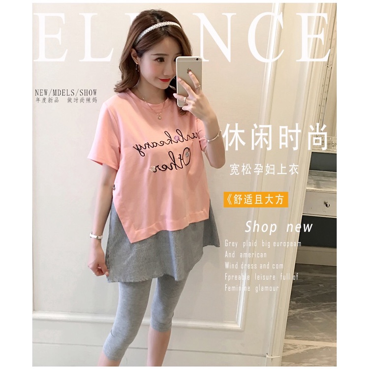 Áo phông bầu Unlikeany Other chất cotton thấm hút mồ hôi phối vạt sơ mi mặc được sau sinh BIGSIZE ĐỦ SIZE ĐẾN 100KG