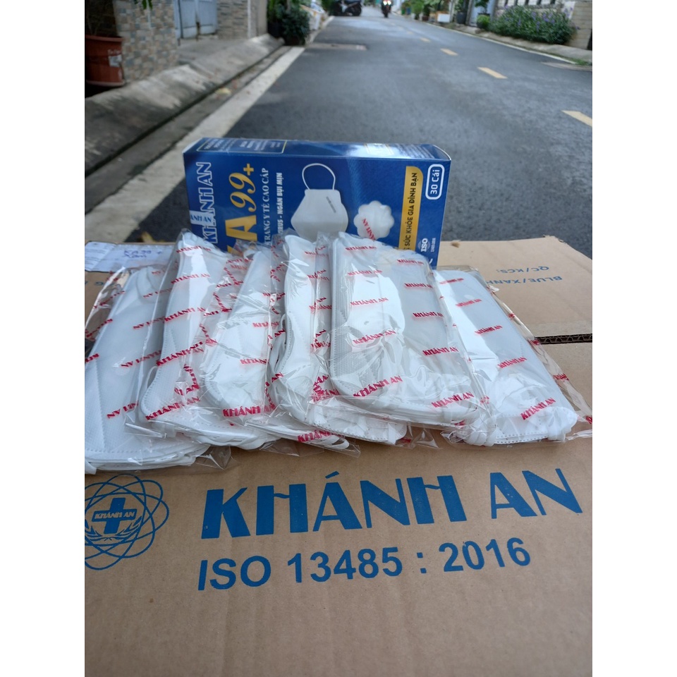 (GIÁ ĐẶC BIỆT  KA99+ KHẨU TRANG Y TẾ 4D HỘP 30 CÁI KHÁNH AN (MÀU TRẮNG) ++