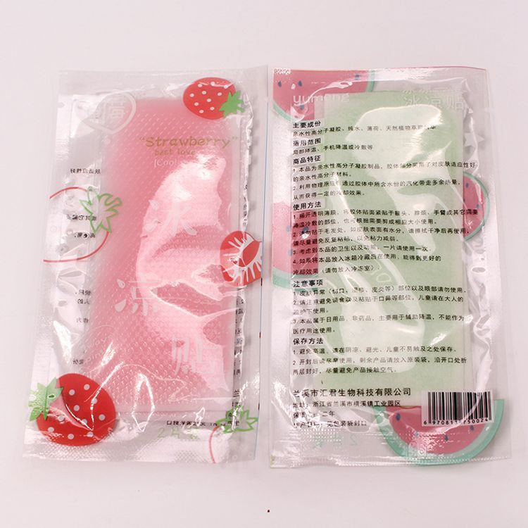 Combo 5 túi miếng dán lạnh hạ nhiệt mùa hè hương hoa quả (2 miếng/túi)