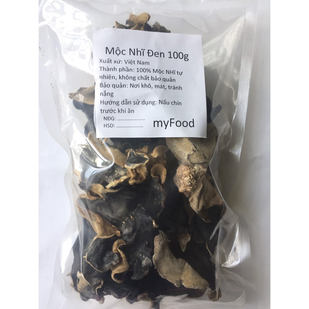 100g-200g Mộc nhĩ đen (Nấm mèo) Rừng Tây Bắc - Lá to