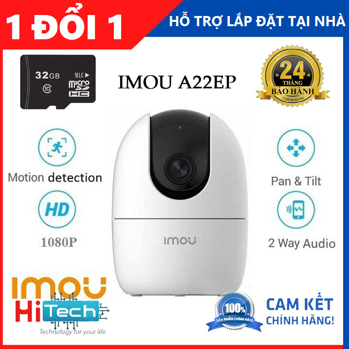 Camera IP không dây, Wifi 2.0MP Ranger 2 IPC-A22EP-IMOU