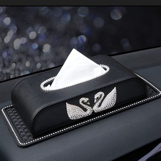 Hộp đựng khăn giấy bằng da hình thiên nga sang trọng