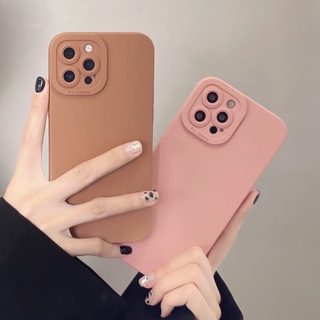 Frosted Pure Color Phone Case IPhone 12 13 Pro Max 11 Pro Max XS MAX XR 7 8 Plus Casing Anti-fall Silicone Case Cover