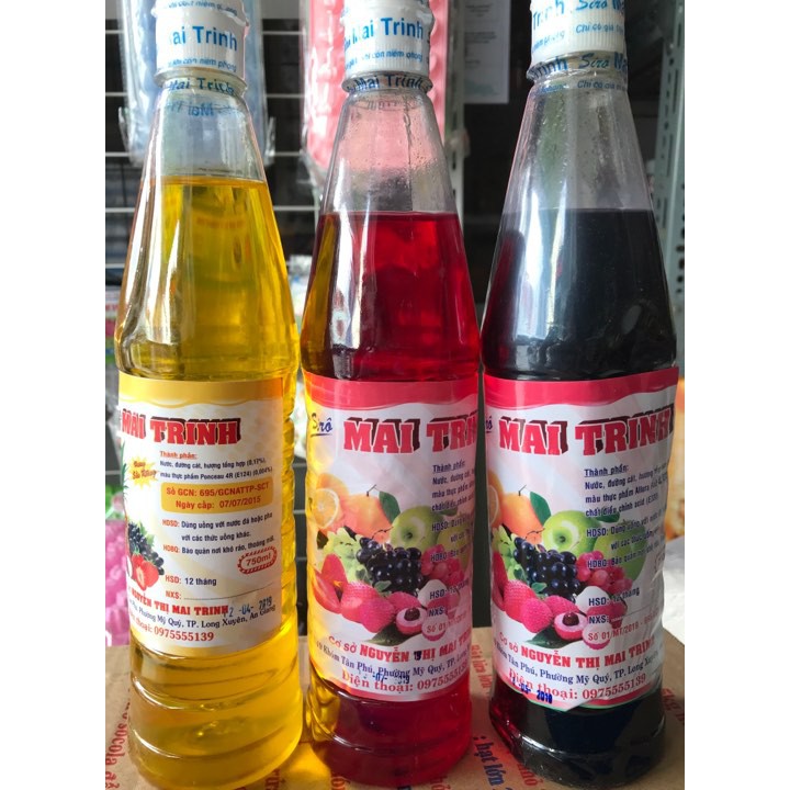 Siro Mai Trinh dùng làm đá bào và đổ thạch giá rẻ- chai 700ml