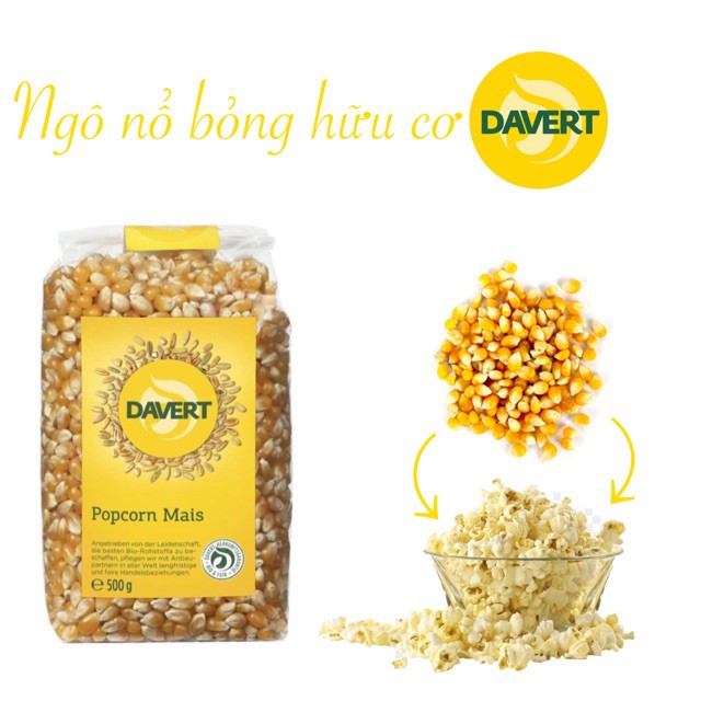 Ngô nổ bỏng hữu cơ Davert 100gr