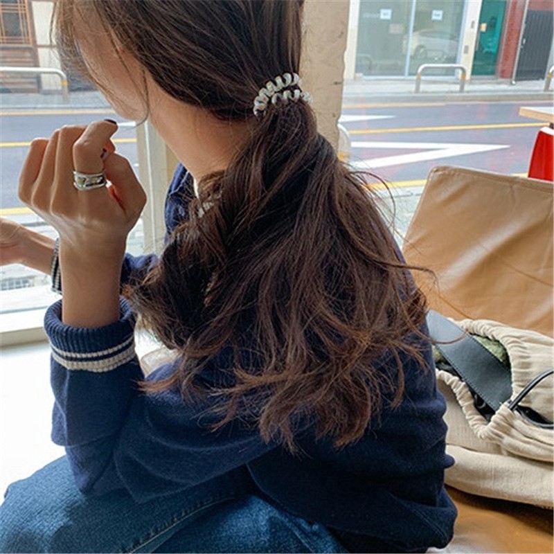Dây Buộc Tóc Lò Xo Co Dãn Thời Trang Cho Nữ