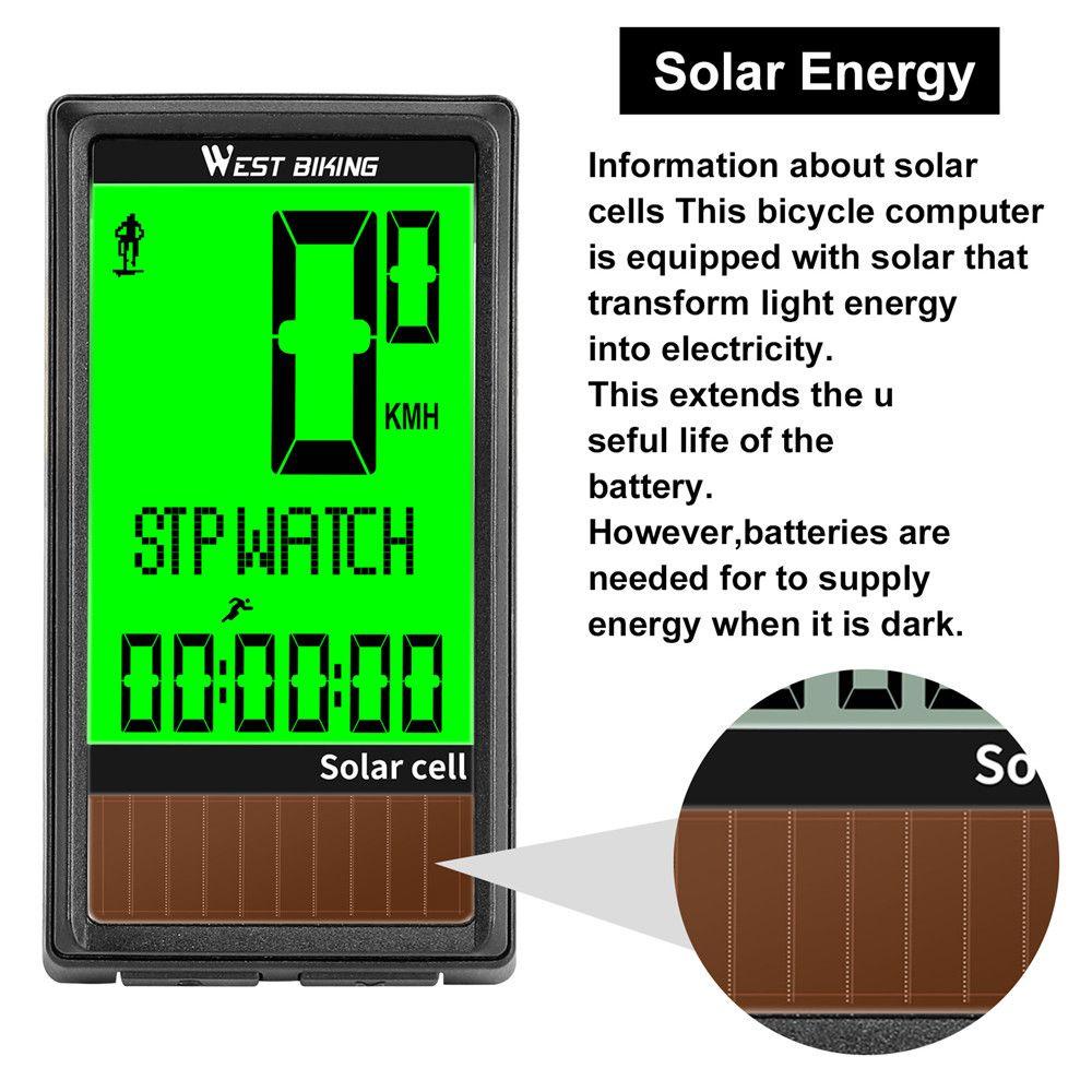 Máy Đo Odometer 5 Ngôn Ngữ Năng Lượng Mặt Trời Màn Hình LCD Kiểu Dáng Thể