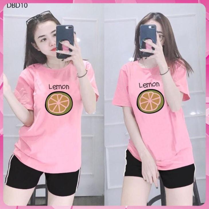 S03 Set bộ mặc nhà thun cotton size dưới 62KG, gồm quần đùi và áo ngắn tay