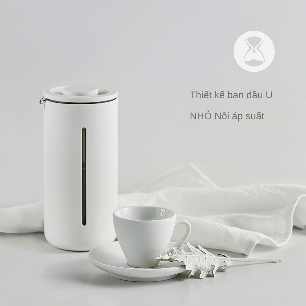 ✳◙┋Taimo nhỏ U French press Bình Máy pha cà phê thủy tinh chịu nhiệt gia dụng của Pháp cụ phin đẩy tay 450ML