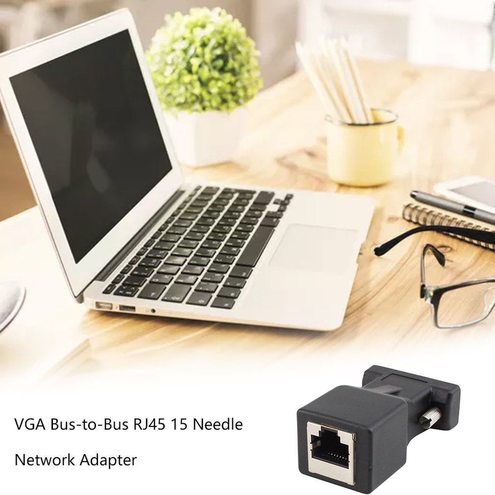 Đầu Chuyển Đổi Từ Ethernet Vga Đực Sang Rj45 15 Pin