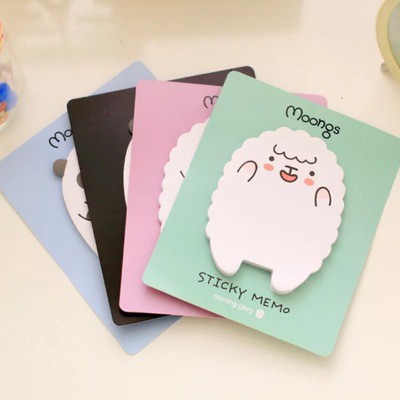Sổ note bò sữa N35 cừu trắng gấu trắng giấy ghi chú cute dễ thương