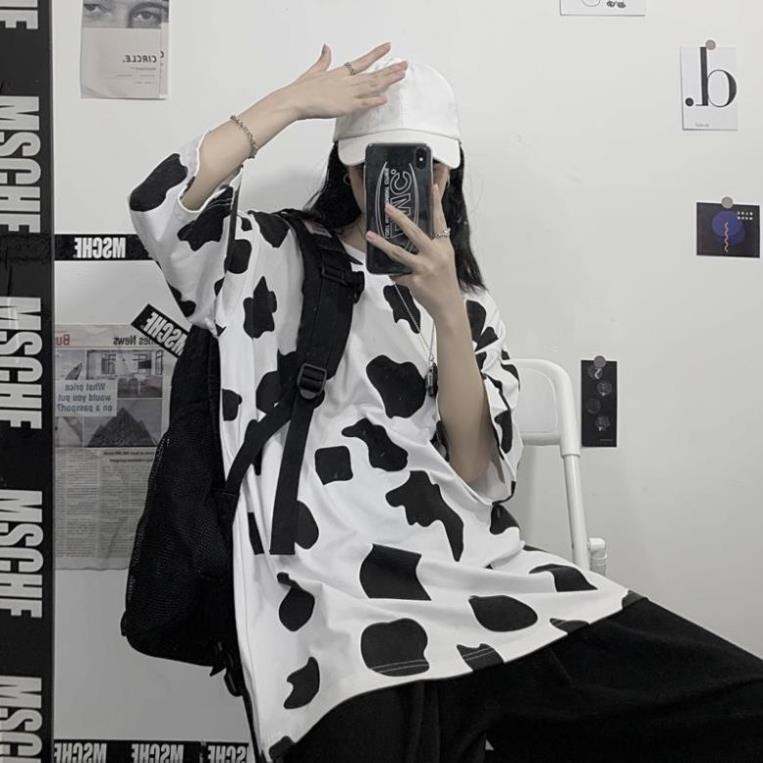 Áo thun bò sữa tay lỡ, form rộng Unisex LH10 .. | BigBuy360 - bigbuy360.vn