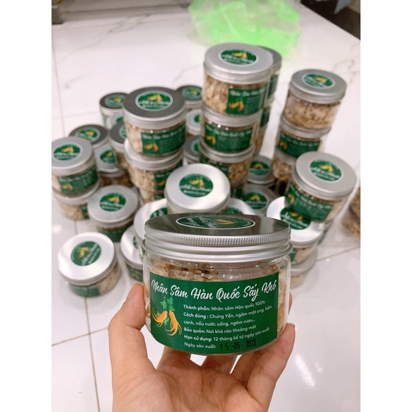 Nhân sâm Hàn Quốc cắt lát sấy khô