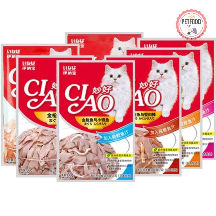 Xốt (Pate) CiAo Gói 60g - thức ăn dinh dưỡng cho chó mèo