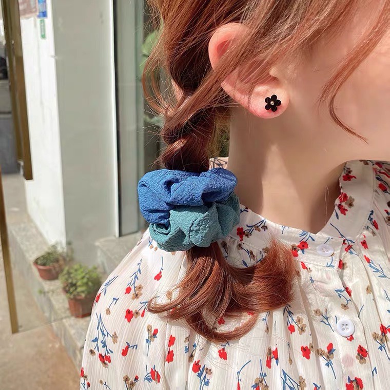 Buộc tóc scrunchies mẫu trơn nhiều màu sắc Vian