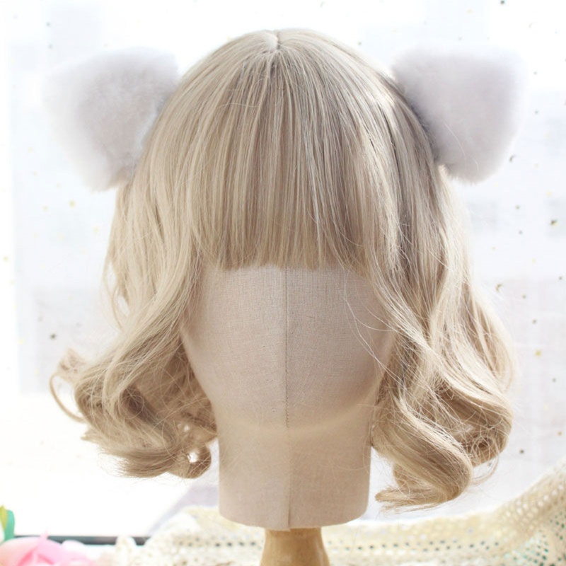 Youyo Kẹp Tóc Đính Lông Nhung Phong Cách Lolita Tinh Tế Dùng Làm Quà Tặng Sinh Nhật