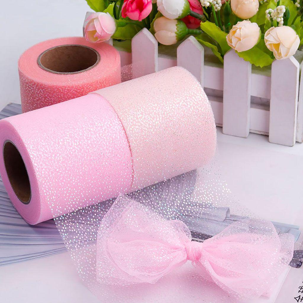 Dây Ruy Băng Thắt Nơ Họa Tiết Chấm Bi Dài 25 Yards