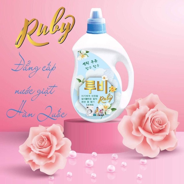 Nước giặt RUBY 3,8L Thương hiệu công nghệ Hàn Quốc