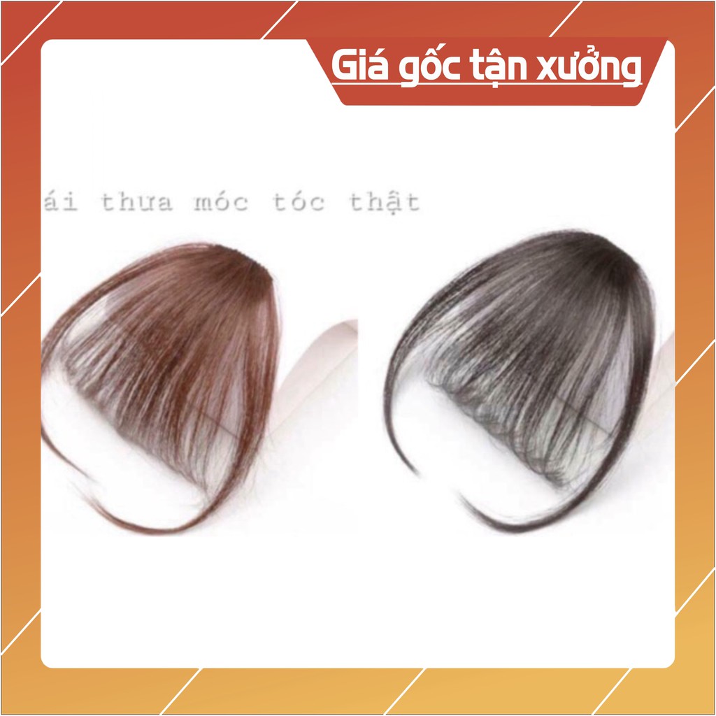 ⚡FREESHIP⚡Mái thưa tóc thật 100% sale giá gốc-nhuộm free