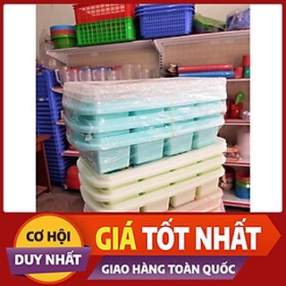 ( Combo 3 chiếc ) Khay làm đá Việt Nhật có nắp đậy - Tiện dụng và an toàn