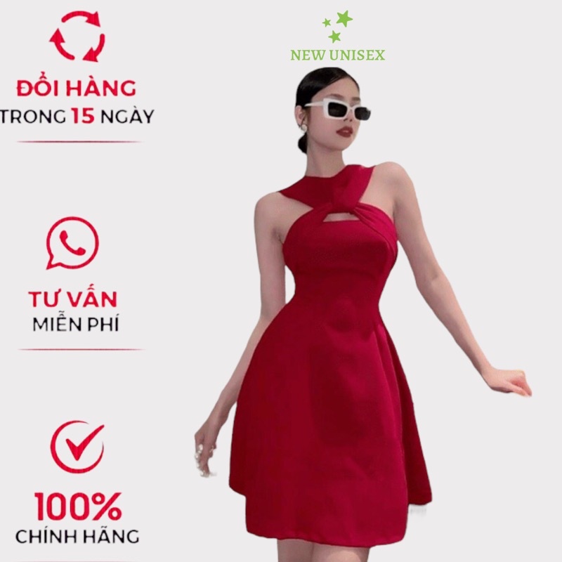 Đầm Xòe Xoắn Ngực Có Mút Chất Umi Mềm Mát Co Giãn Tốt Mặc Đẹp Tôn Dáng [NEW UNISEX]