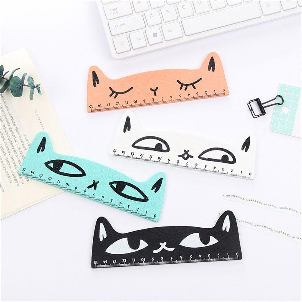 JARRED Thước Gỗ Hình Móng Vuốt Mèo Hoạt Hình Dễ Thương Dành Cho Bé