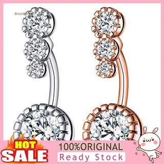 Khuyên rốn đính đá bằng thép y tế