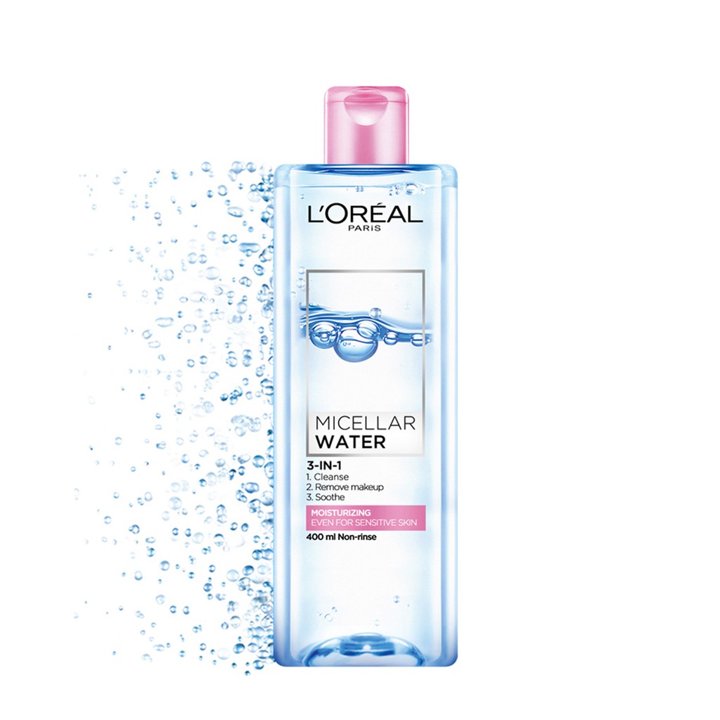 Nước Tẩy Trang 3 IN 1 LO Micellar Water 400ml dành cho da dầu, da khô