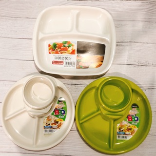 Khay ăn 3 ngăn cho bé có kèm khay để cốc hàng Nhật