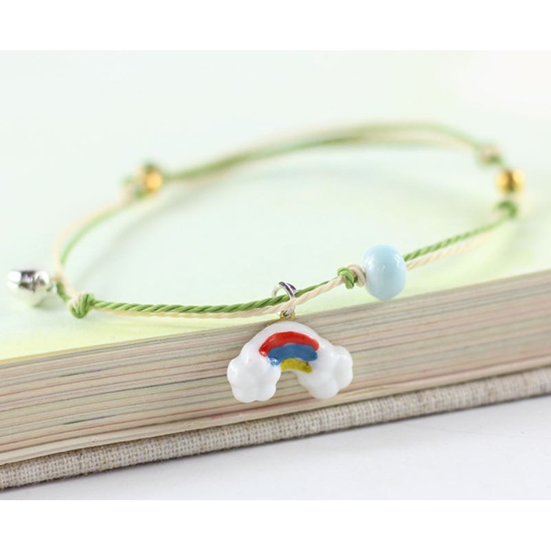 Vòng tay gốm cầu vồng, sao biển, trái cây, hoa quả