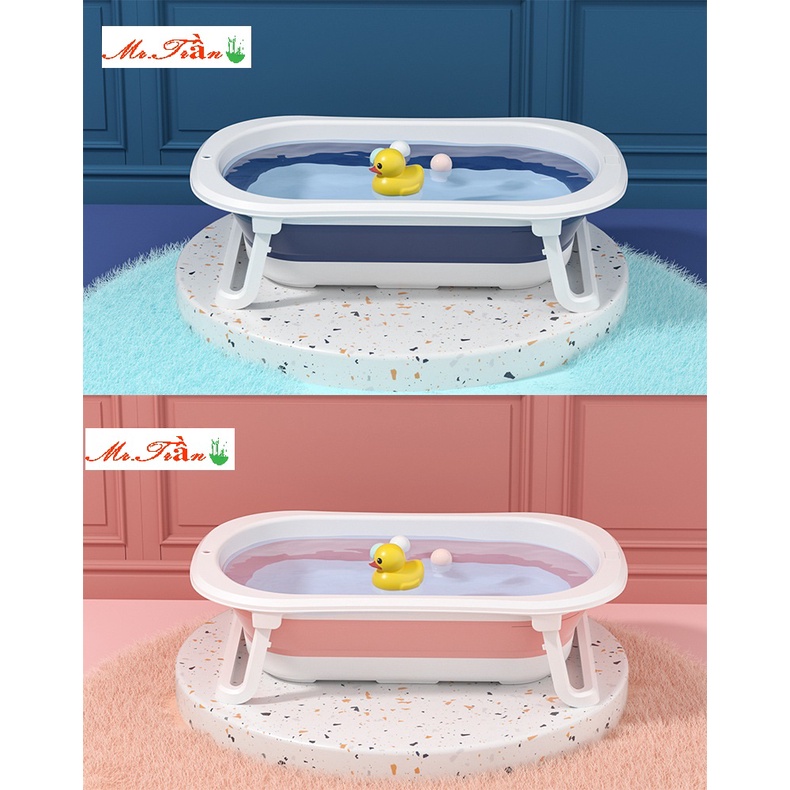 Chậu tắm gấp gọn cao cấp cho bé sơ sinh đến 8 tuổi (Có tặng kèm phao)