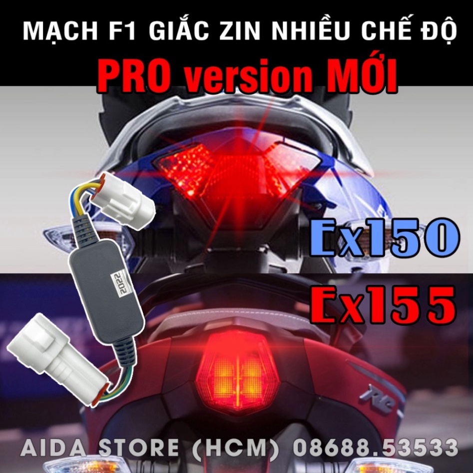 EX150/155 - Bộ Mạch Tạo Chớp Stop F1 Yahama Exciter 150, Ex 150, Ex 155, NVX, Nouvo 5, Janus... Sẵn Giắc Zin 10 Kiểu