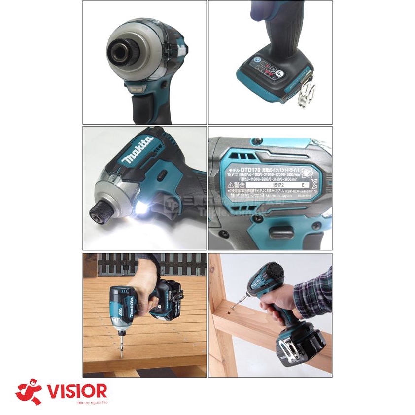 Máy bắt vít dùng Pin Makita DTD170Z