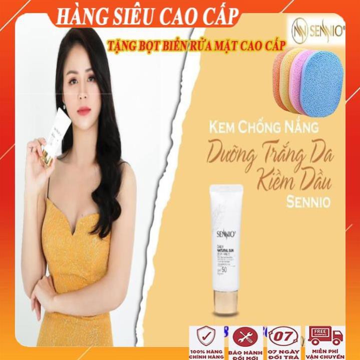 [FreeShip - HÀNG CHÍNH HÃNG] Kem chống nắng trắng da kiềm dầu sennio/Kem chống nắng cho da dầu da mụn đa năng