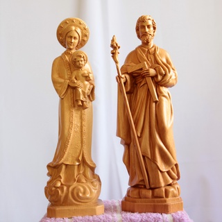 Thánh Giuse chống gậy. KT 15cm
