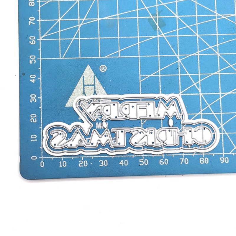 Khuôn cắt giấy kim loại hình chữ Merry Christmas