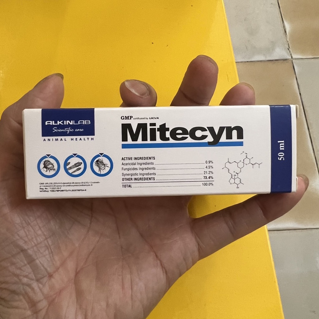 Xịt ghẻ ngứa cho chó mèo Alkin Mitecyn 50ml, xịt loại bỏ ghẻ ngứa cho thú cưng hiệu quả Củ Cải Pet Shop