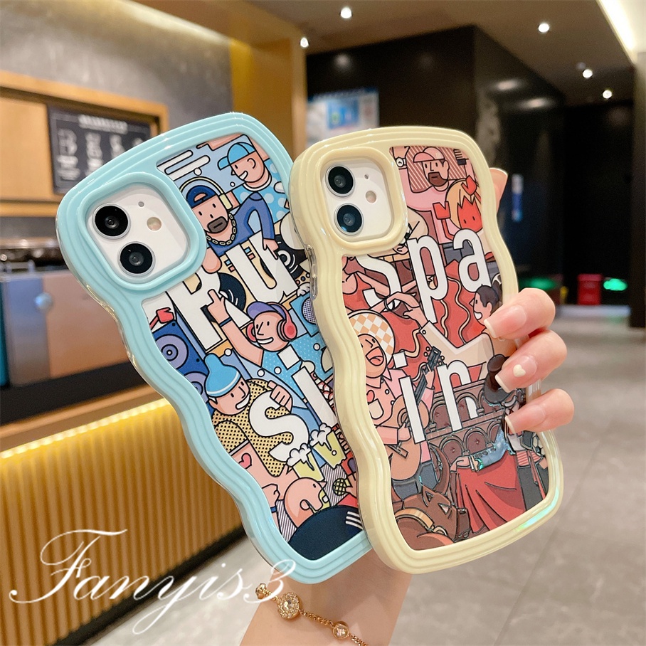 Ốp Điện Thoại Mềm Trong Suốt Họa Tiết Graffiti Cho iPhone 13 12 Mini 13 12 11 Pro Max X XR Xs Max