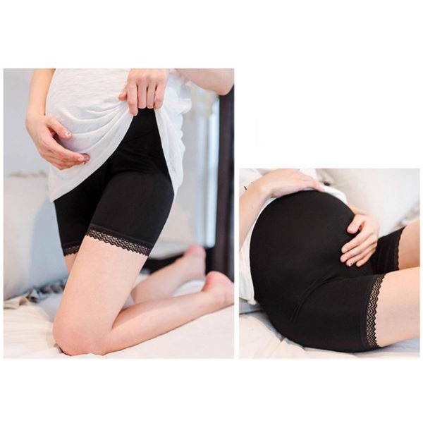 EVERMOM | Quần bầu mặc trong váy chân ren