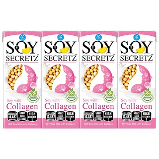 FS99K - LỐC 4 HỘP SỮA ĐẬU NÀNH SOY SECRETZ COLLAGEN 180ML/HỘP
