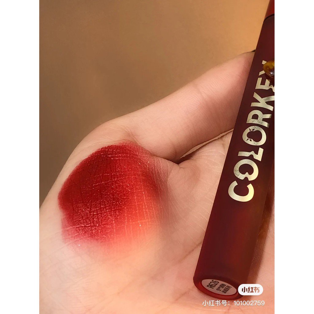 Ảnh Thật  Son Kem Lì Color Key Velvet Lip Vỏ Đỏ ❤ Chât Kem Mềm Mịn