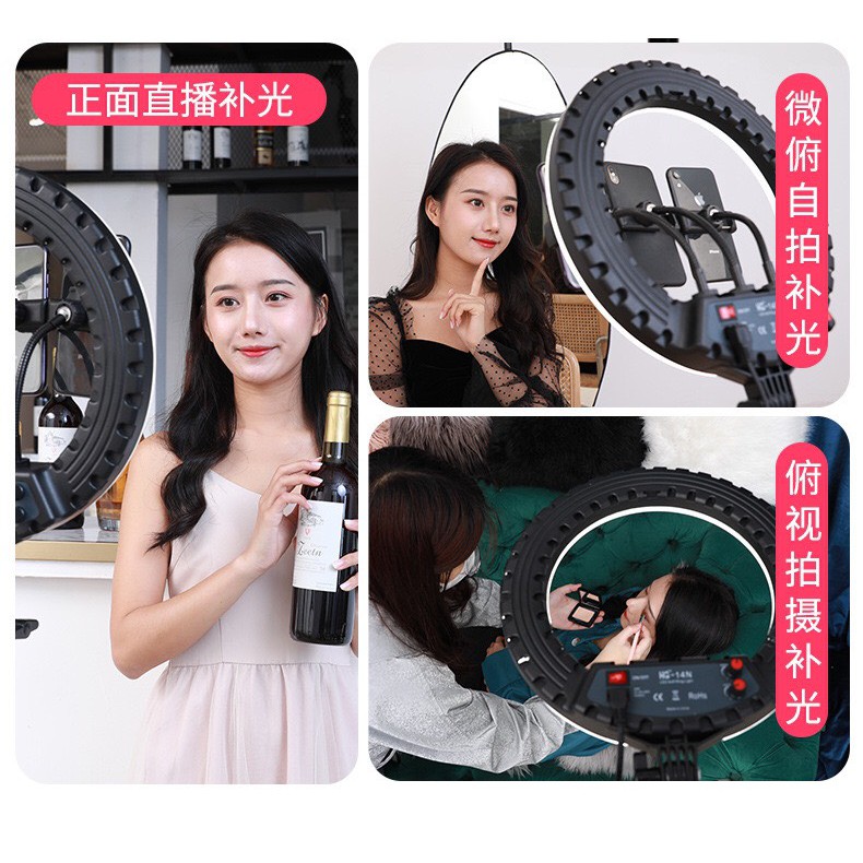 ĐÈN LIVESTREAM 36, 45, 54cm ⚡️CHÂN CAO CẤP⚡️ Hỗ trợ CHỤP HÌNH - MAKE UP- LIVE STREAM BÁN HÀNG - XĂM, NALI  BH 6T