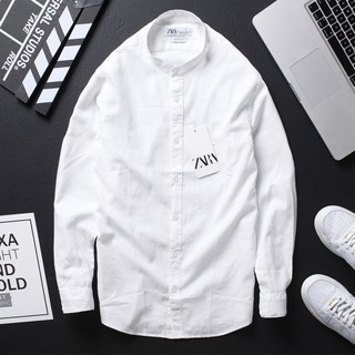 Áo Sơmi Trắng Linen Cổ Trụ Slimfit [𝐅𝐑𝐄𝐄 𝐒𝐇𝐈𝐏] ❤️ chất linen mềm mát 1 items không thể thiếu ❤️ SMZR2A2 !