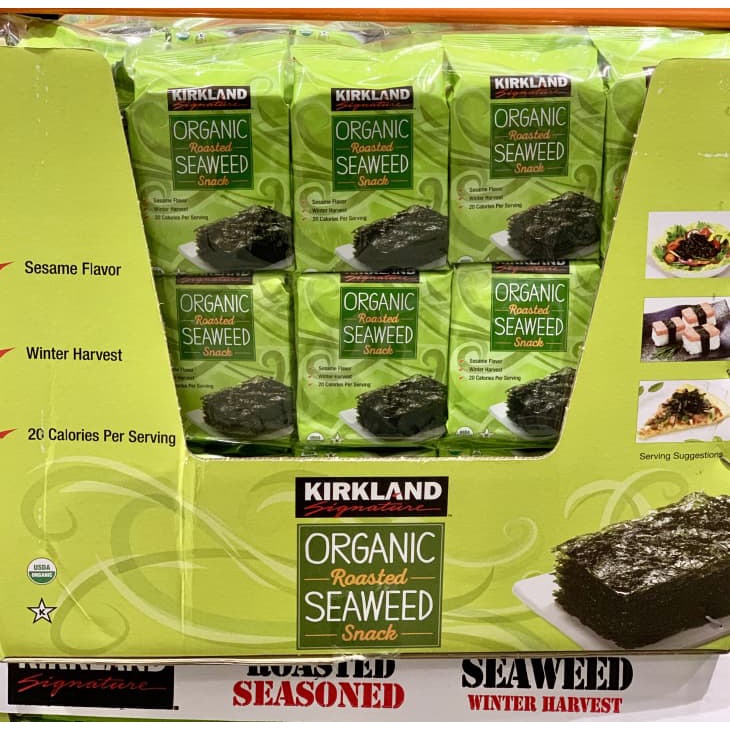 [LẺ 1 GÓI] RONG BIỂN SẤY KHÔ ĂN LIỀN KIRKLAND SIGNATURE ORGANIC ROASTED SEAWEED 17G (CHUẨN COSTCO USA)