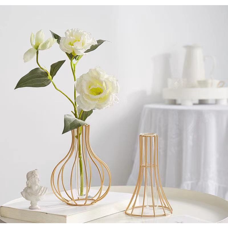 Bình Hoa Thủy Canh Nhỏ Có Giá Đỡ Để Bàn Trang Trí Phòng Khách