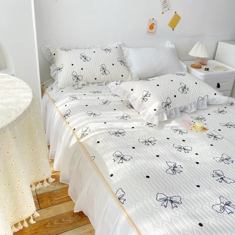 Shinbedding_Chiếu Điều Hoà Loại 1 Viền Bèo Xinh Xắn Kiểu Dáng Hàn Quốc