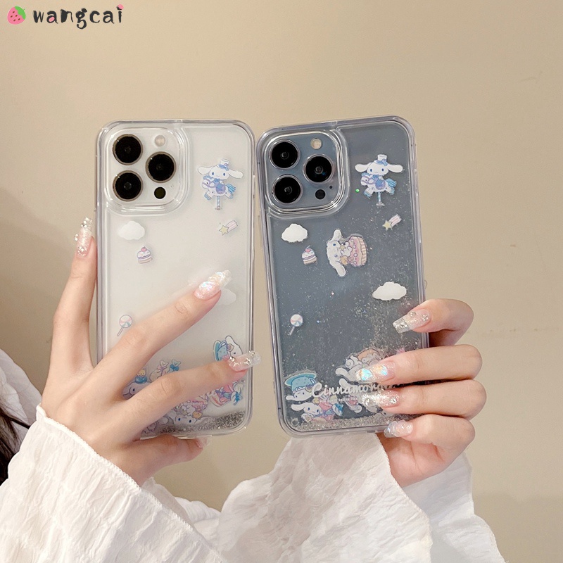 Ốp Điện Thoại Mềm Trong Suốt Chống Sốc Phối Kim Tuyến Nước Cho iPhone 13 12 11 Pro Max XS Max XR X
