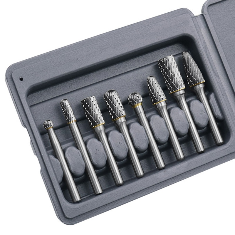 Bộ 8 Mũi Khoan Mài Bằng Hợp Kim Cứng Chuyên Dụng