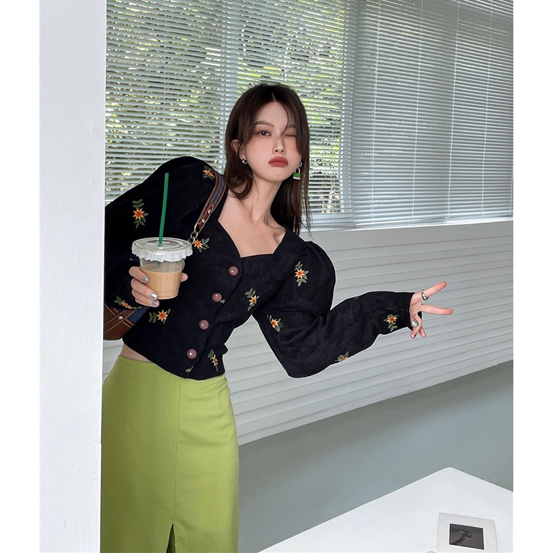 Áo Croptop Dệt Kim Tay Ngắn Cổ Tròn Phong Cách Hàn Quốc Cho Nữ/Áo hai dây sợi bún gợi cảm dáng ngắn giá rẻ